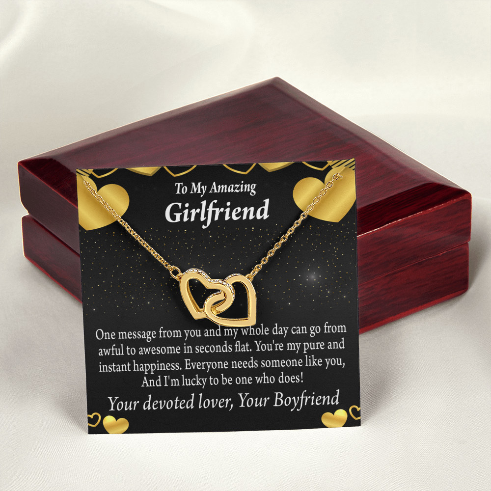 To My Girlfriend Lucky To Have You Inseparable Necklace-Express Your Love Gifts
