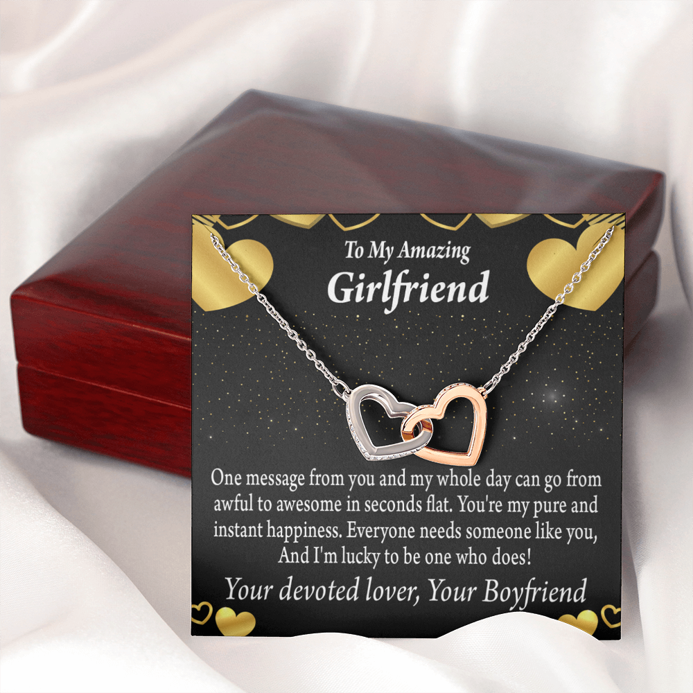 To My Girlfriend Lucky To Have You Inseparable Necklace-Express Your Love Gifts