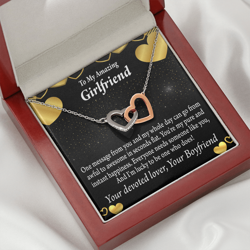To My Girlfriend Lucky To Have You Inseparable Necklace-Express Your Love Gifts