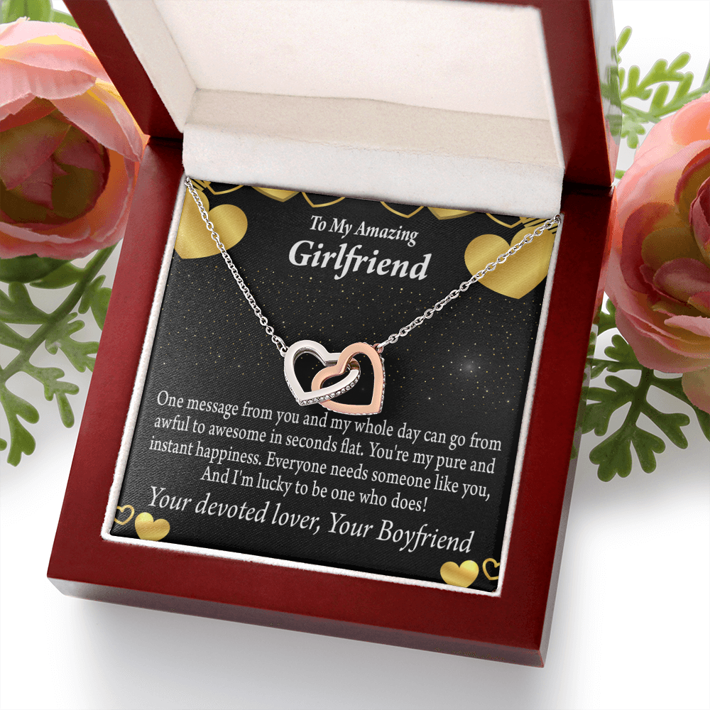 To My Girlfriend Lucky To Have You Inseparable Necklace-Express Your Love Gifts