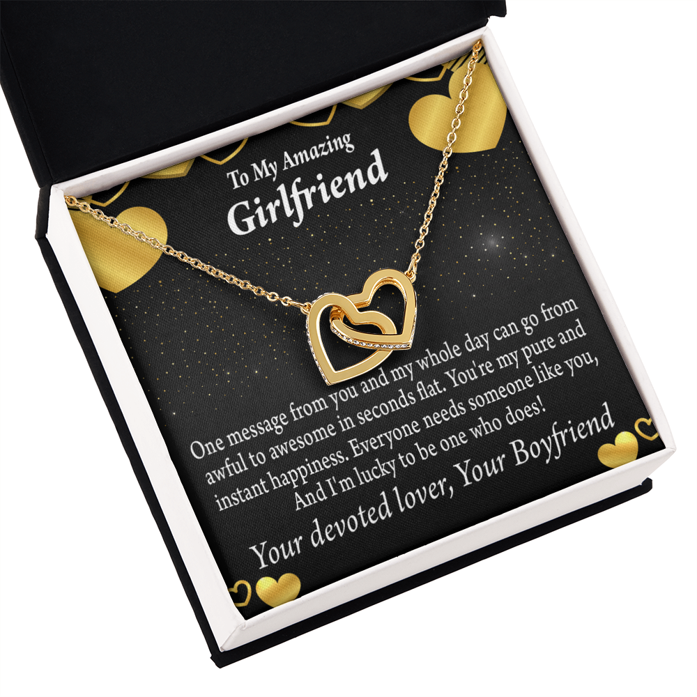 To My Girlfriend Lucky To Have You Inseparable Necklace-Express Your Love Gifts