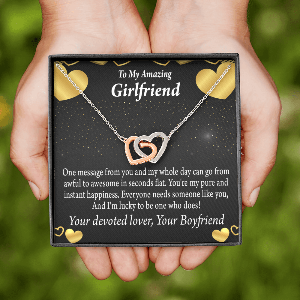 To My Girlfriend Lucky To Have You Inseparable Necklace-Express Your Love Gifts