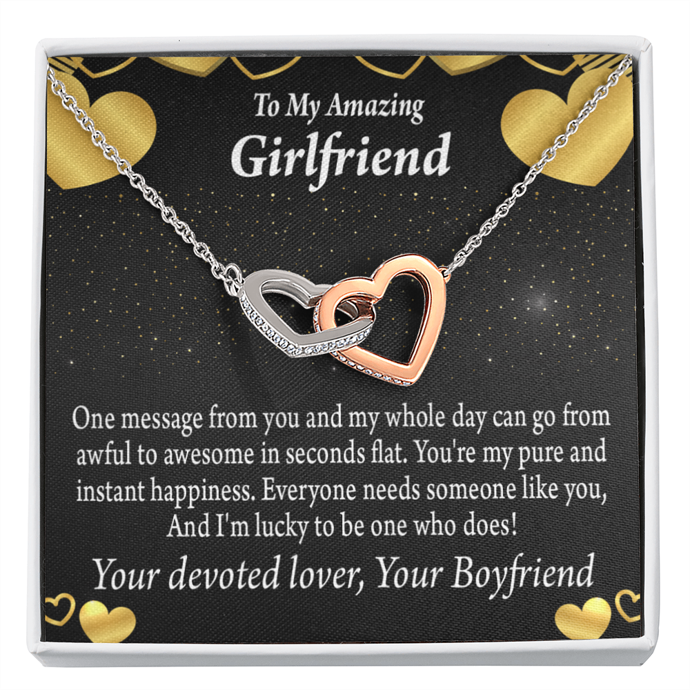 To My Girlfriend Lucky To Have You Inseparable Necklace-Express Your Love Gifts