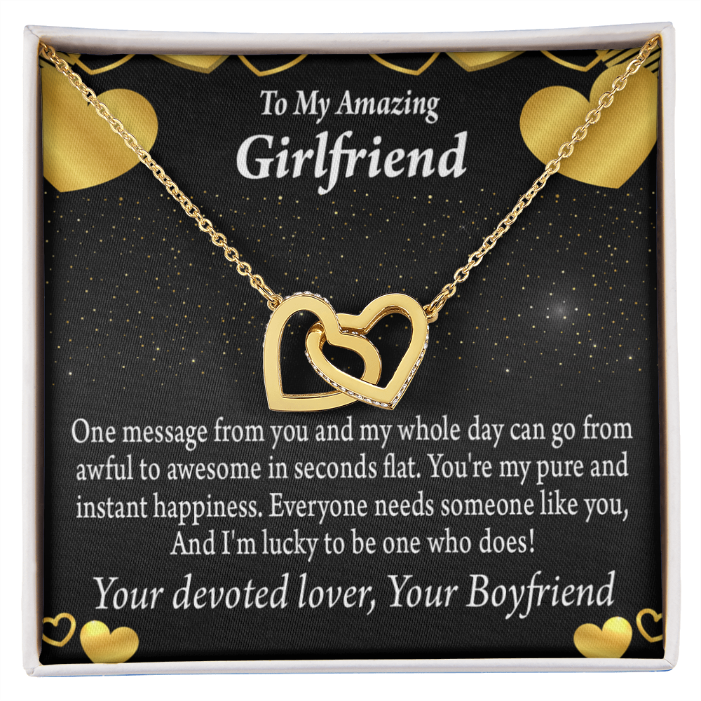 To My Girlfriend Lucky To Have You Inseparable Necklace-Express Your Love Gifts