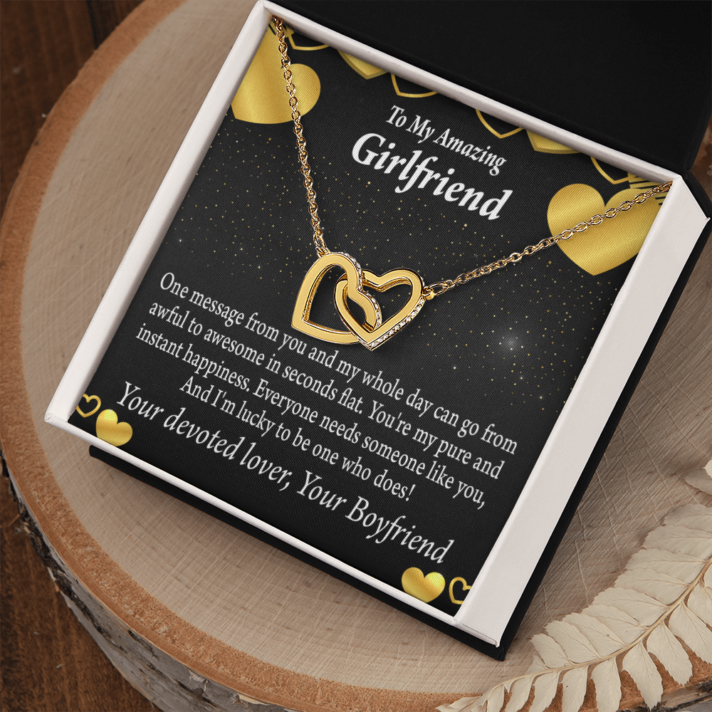 To My Girlfriend Lucky To Have You Inseparable Necklace-Express Your Love Gifts