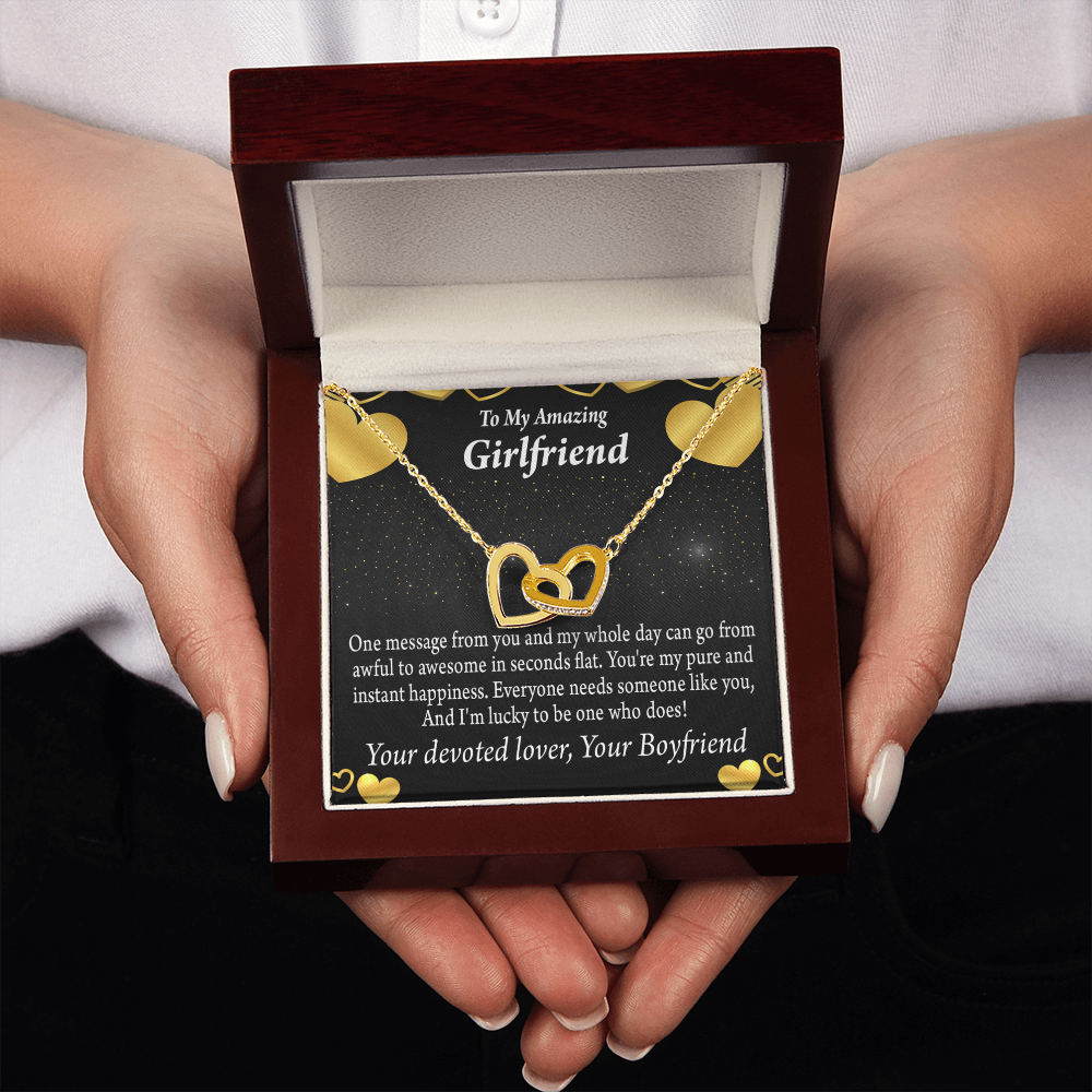To My Girlfriend Lucky To Have You Inseparable Necklace-Express Your Love Gifts