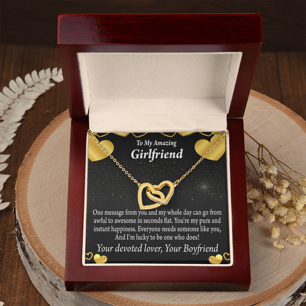To My Girlfriend Lucky To Have You Inseparable Necklace-Express Your Love Gifts