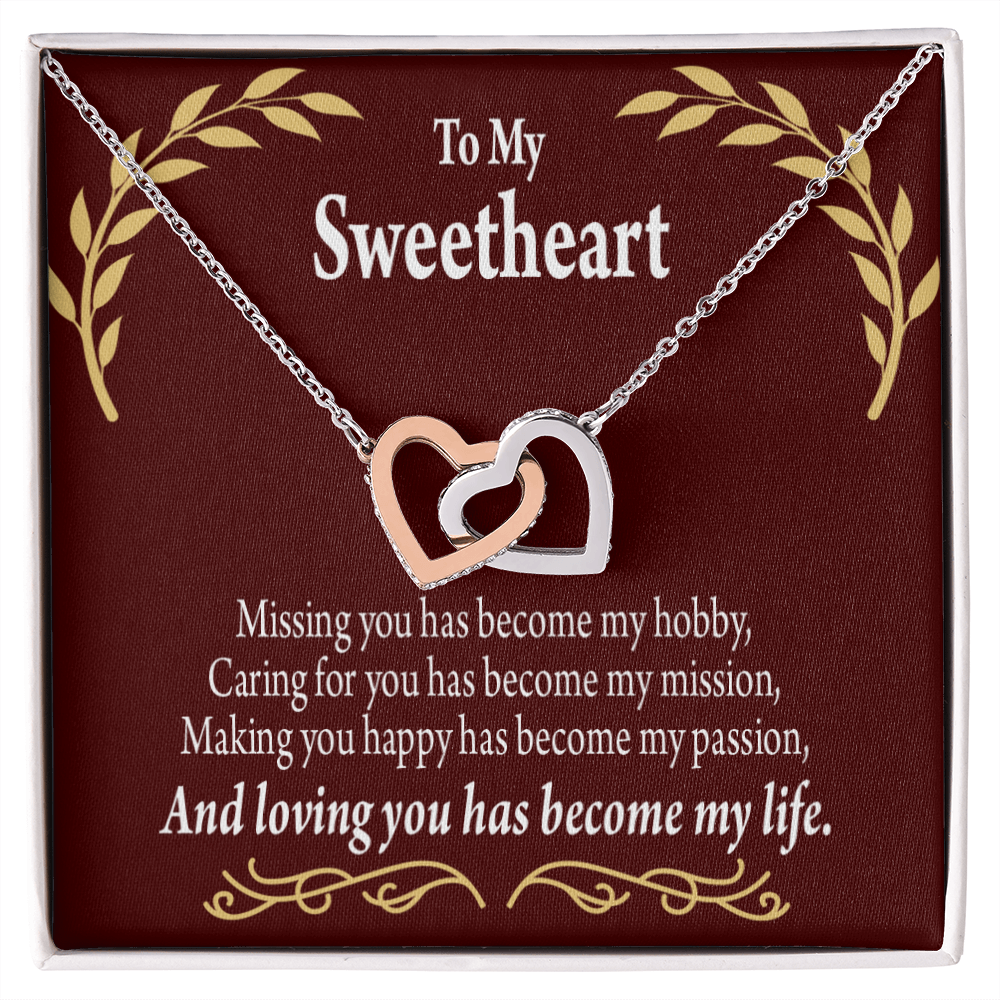 To My Girlfriend Making You Happy Become My Passion Inseparable Necklace-Express Your Love Gifts