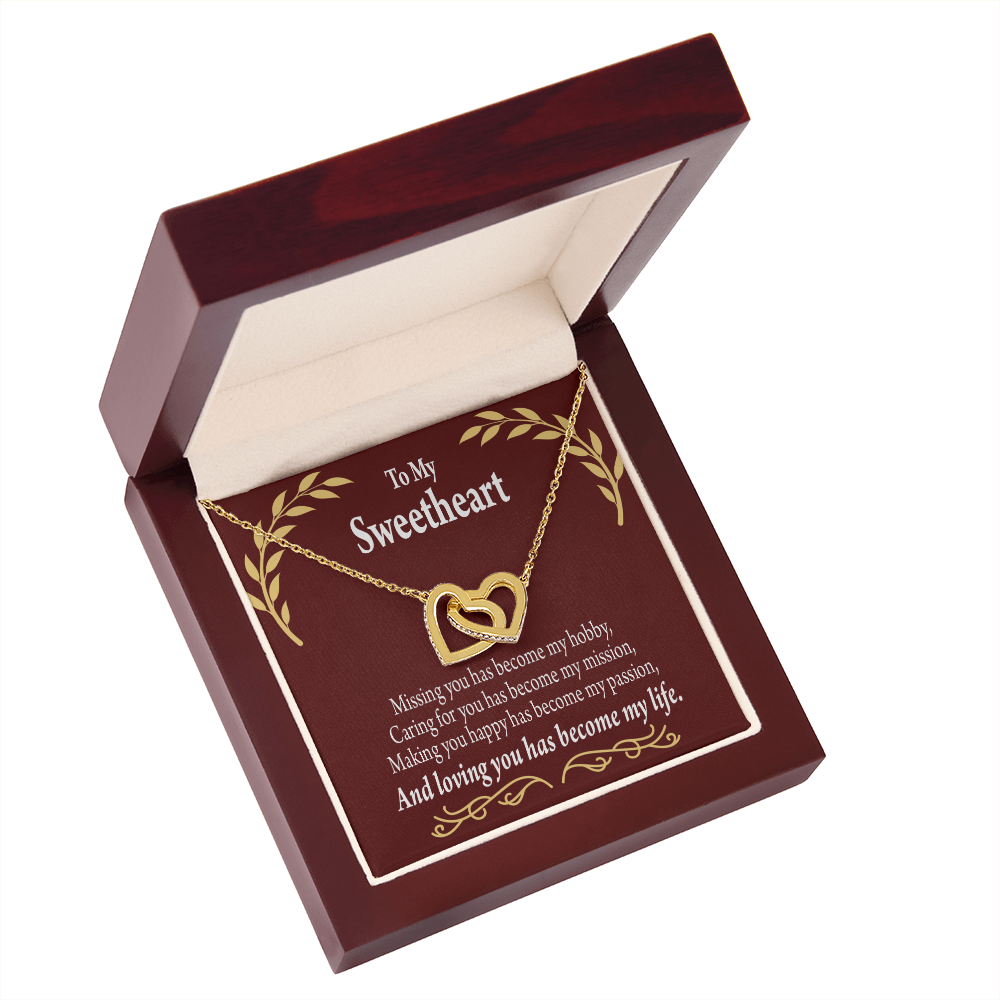 To My Girlfriend Making You Happy Become My Passion Inseparable Necklace-Express Your Love Gifts