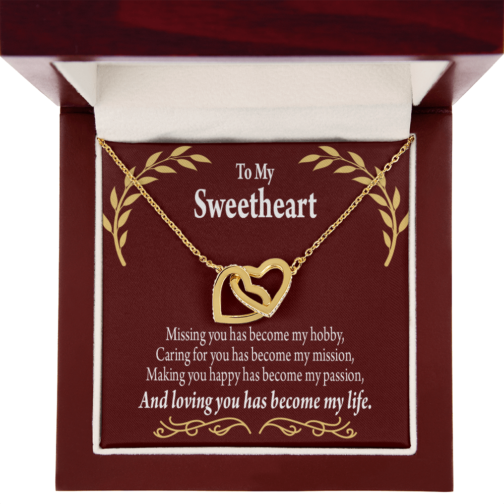 To My Girlfriend Making You Happy Become My Passion Inseparable Necklace-Express Your Love Gifts