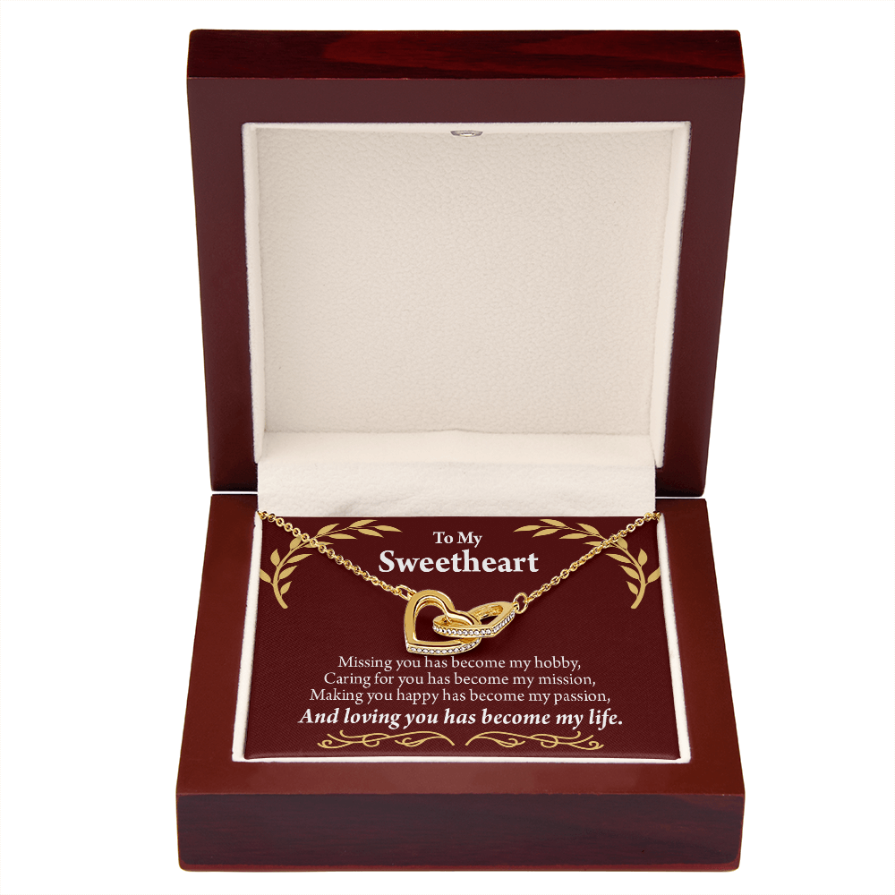To My Girlfriend Making You Happy Become My Passion Inseparable Necklace-Express Your Love Gifts