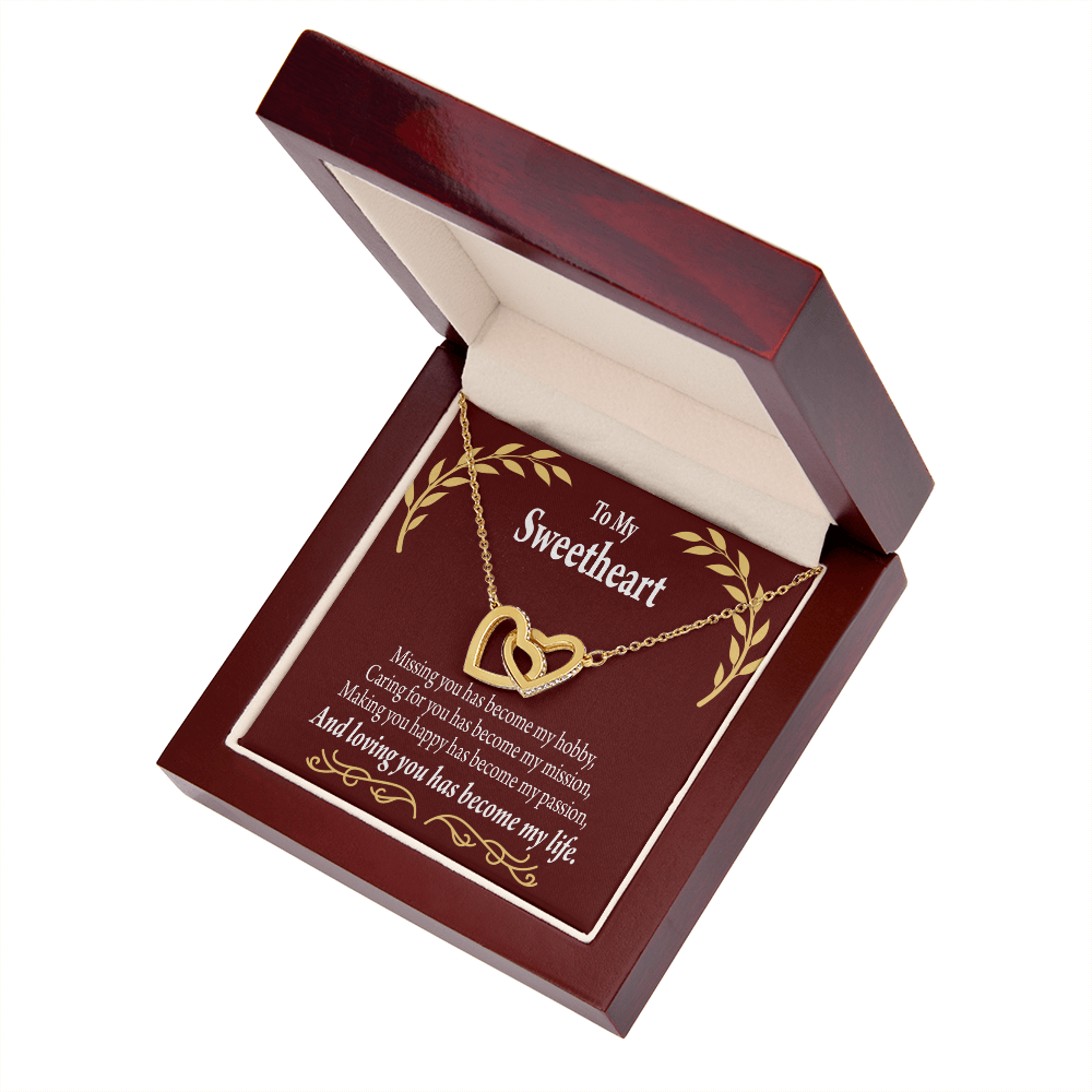 To My Girlfriend Making You Happy Become My Passion Inseparable Necklace-Express Your Love Gifts