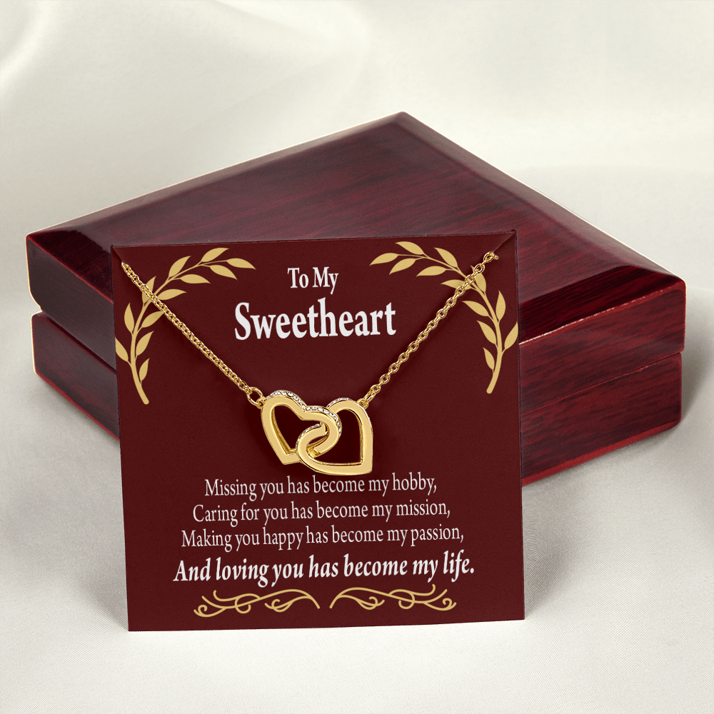 To My Girlfriend Making You Happy Become My Passion Inseparable Necklace-Express Your Love Gifts