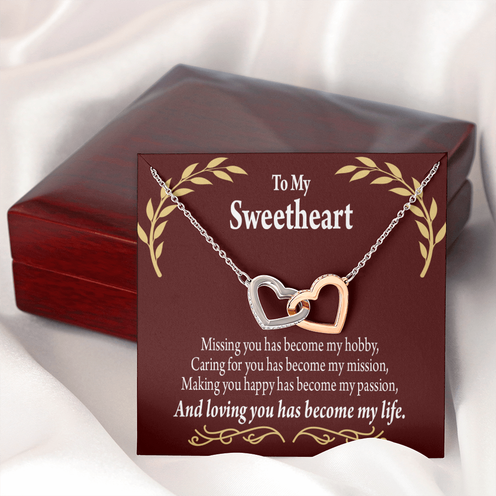 To My Girlfriend Making You Happy Become My Passion Inseparable Necklace-Express Your Love Gifts
