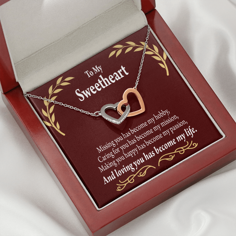 To My Girlfriend Making You Happy Become My Passion Inseparable Necklace-Express Your Love Gifts