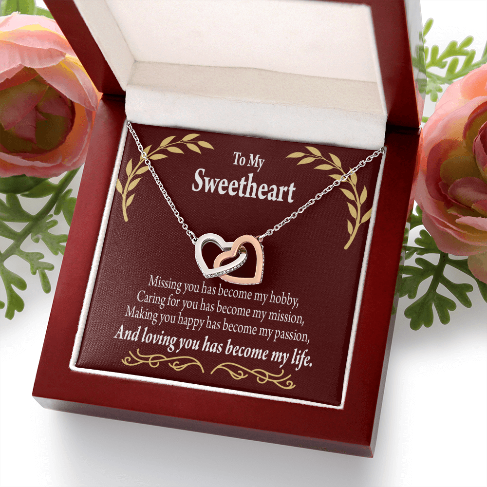 To My Girlfriend Making You Happy Become My Passion Inseparable Necklace-Express Your Love Gifts