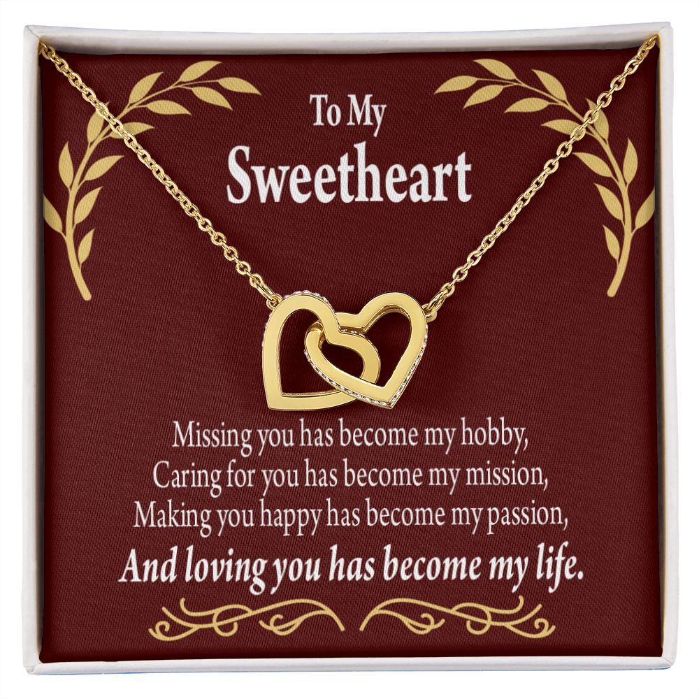 To My Girlfriend Making You Happy Become My Passion Inseparable Necklace-Express Your Love Gifts