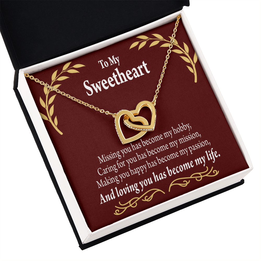 To My Girlfriend Making You Happy Become My Passion Inseparable Necklace-Express Your Love Gifts