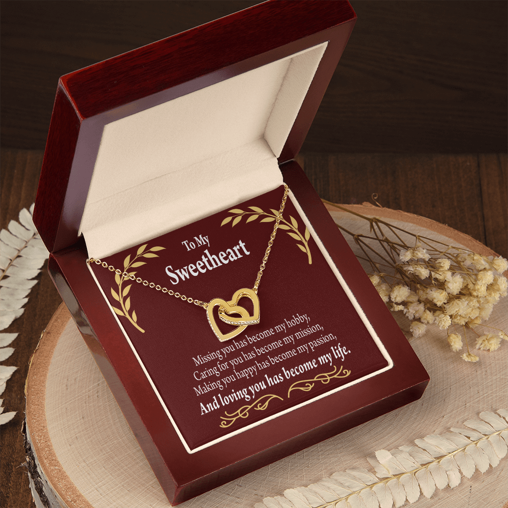 To My Girlfriend Making You Happy Become My Passion Inseparable Necklace-Express Your Love Gifts