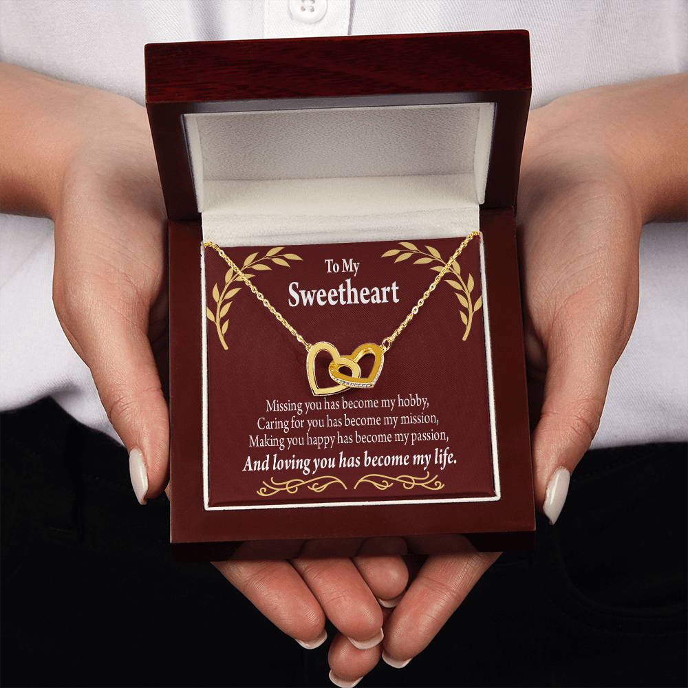 To My Girlfriend Making You Happy Become My Passion Inseparable Necklace-Express Your Love Gifts