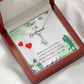 To My Girlfriend Missing You is my Hobby Alluring Ribbon Necklace Message Card-Express Your Love Gifts