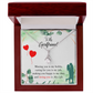 To My Girlfriend Missing You is my Hobby Alluring Ribbon Necklace Message Card-Express Your Love Gifts