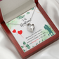To My Girlfriend Missing You is my Hobby Forever Necklace w Message Card-Express Your Love Gifts