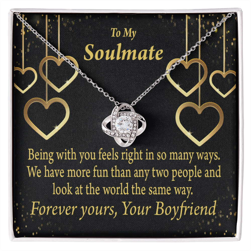 To My Girlfriend More Fun With You Infinity Knot Necklace Message Card-Express Your Love Gifts
