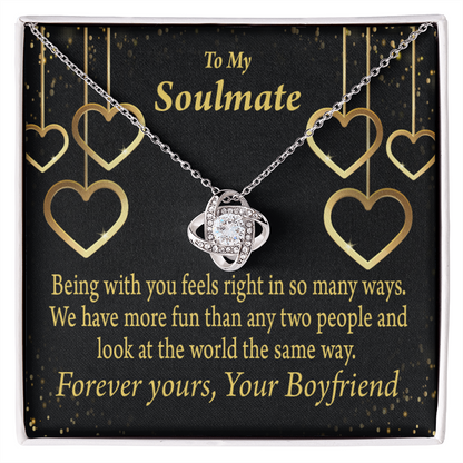 To My Girlfriend More Fun With You Infinity Knot Necklace Message Card-Express Your Love Gifts