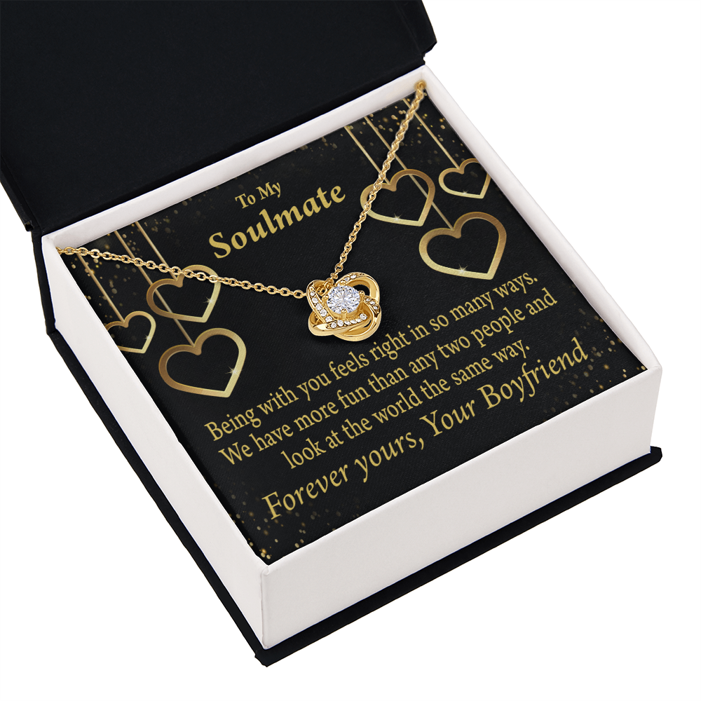 To My Girlfriend More Fun With You Infinity Knot Necklace Message Card-Express Your Love Gifts