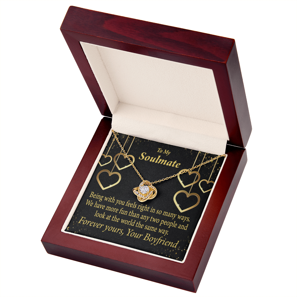To My Girlfriend More Fun With You Infinity Knot Necklace Message Card-Express Your Love Gifts