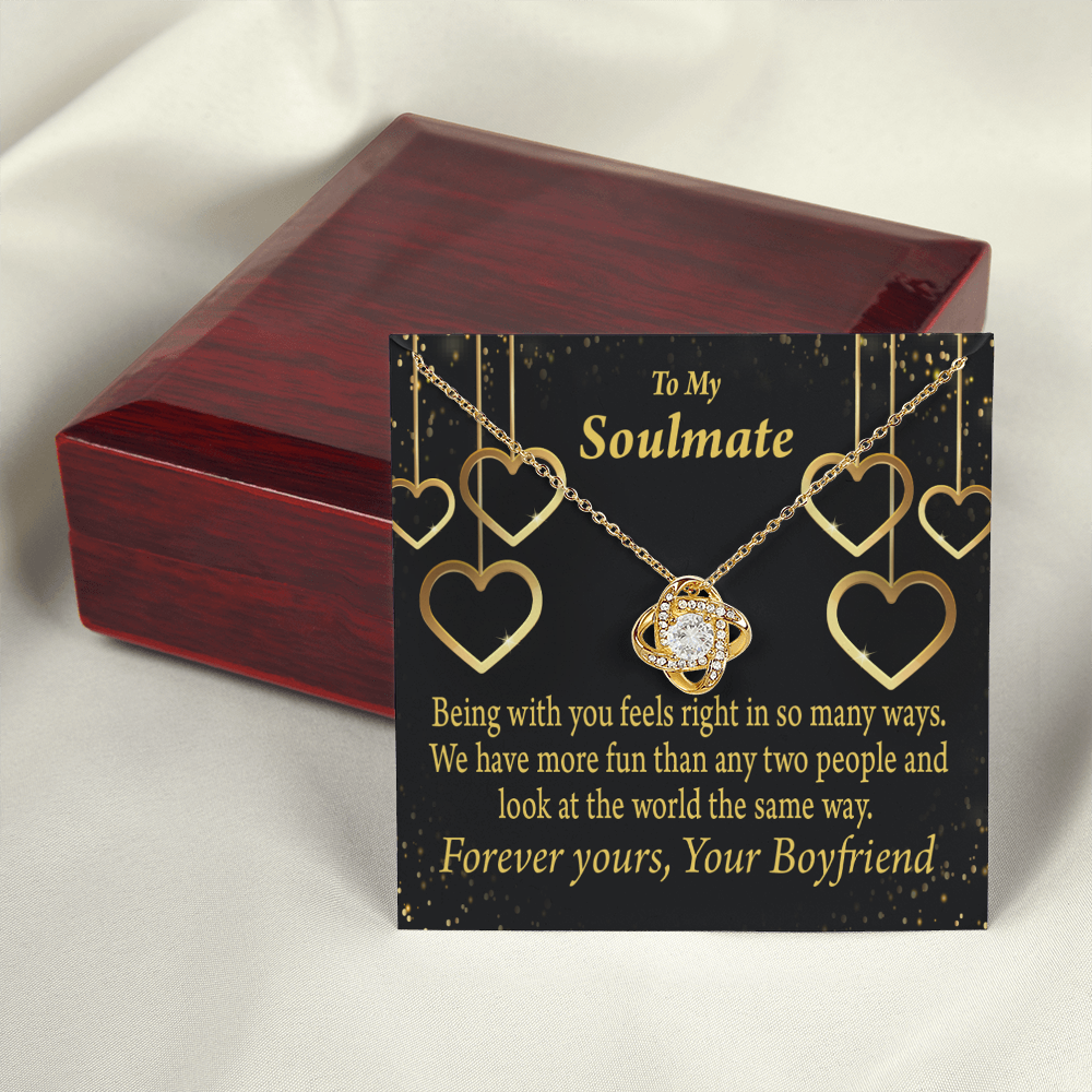 To My Girlfriend More Fun With You Infinity Knot Necklace Message Card-Express Your Love Gifts