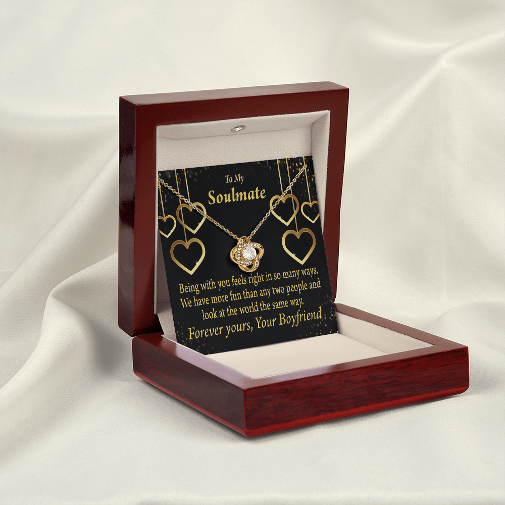 To My Girlfriend More Fun With You Infinity Knot Necklace Message Card-Express Your Love Gifts