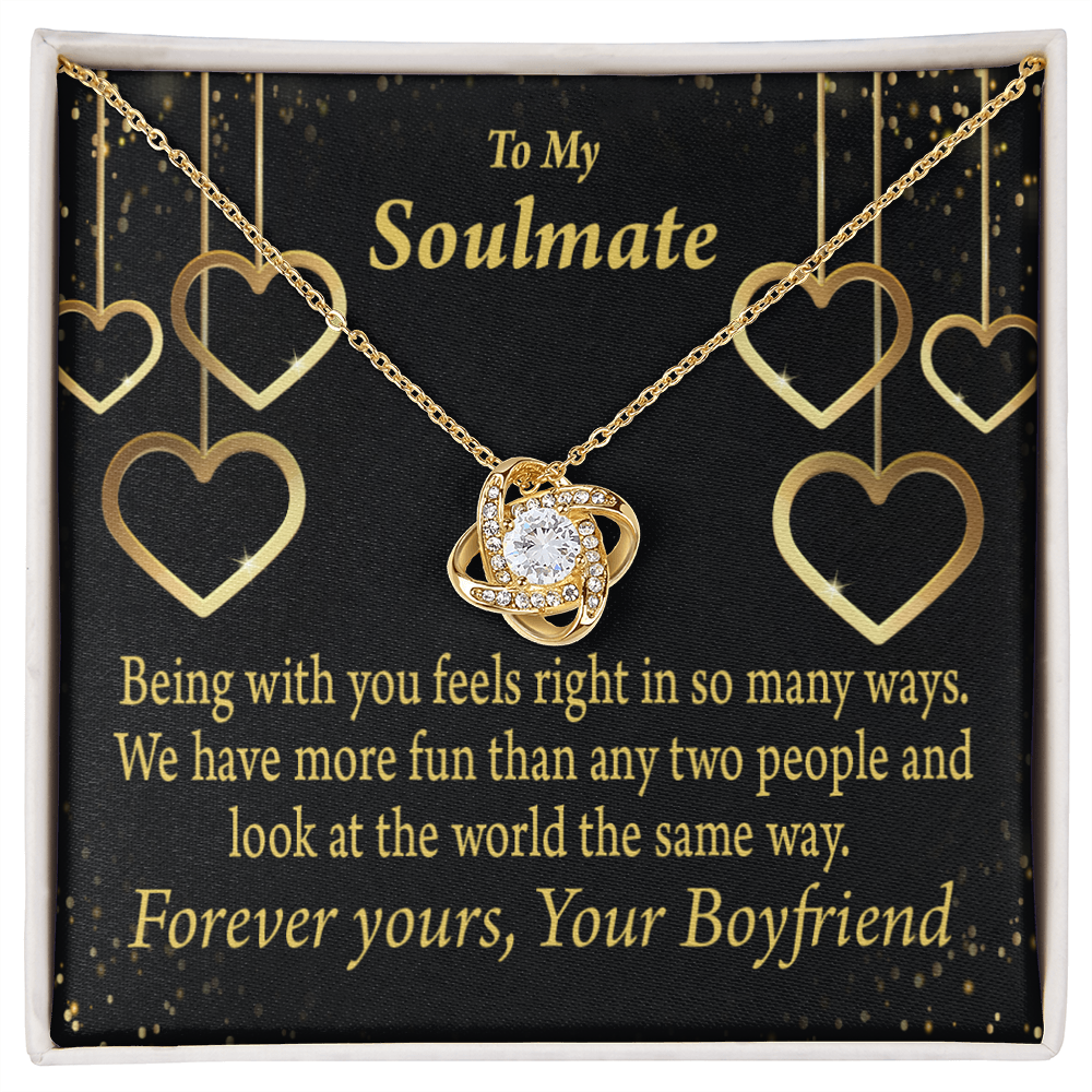 To My Girlfriend More Fun With You Infinity Knot Necklace Message Card-Express Your Love Gifts