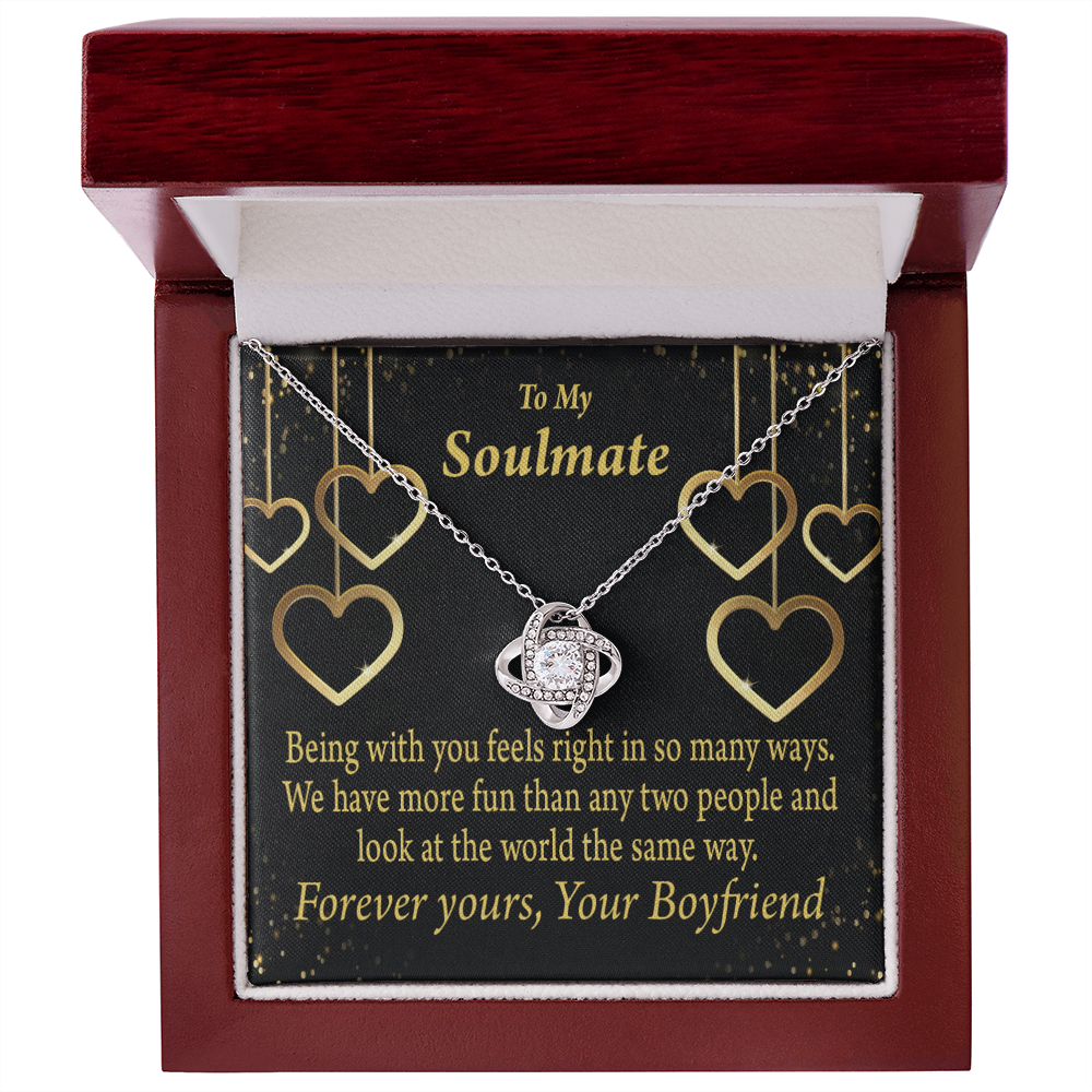 To My Girlfriend More Fun With You Infinity Knot Necklace Message Card-Express Your Love Gifts