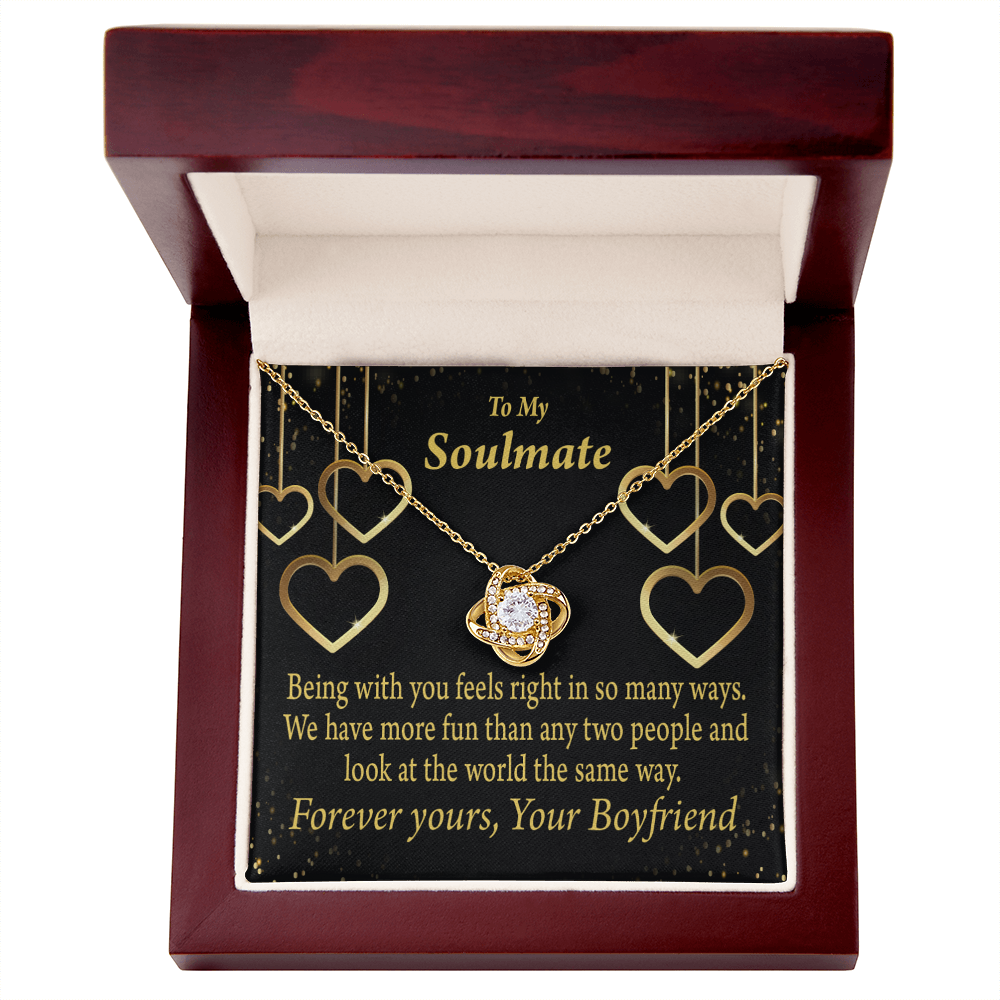 To My Girlfriend More Fun With You Infinity Knot Necklace Message Card-Express Your Love Gifts