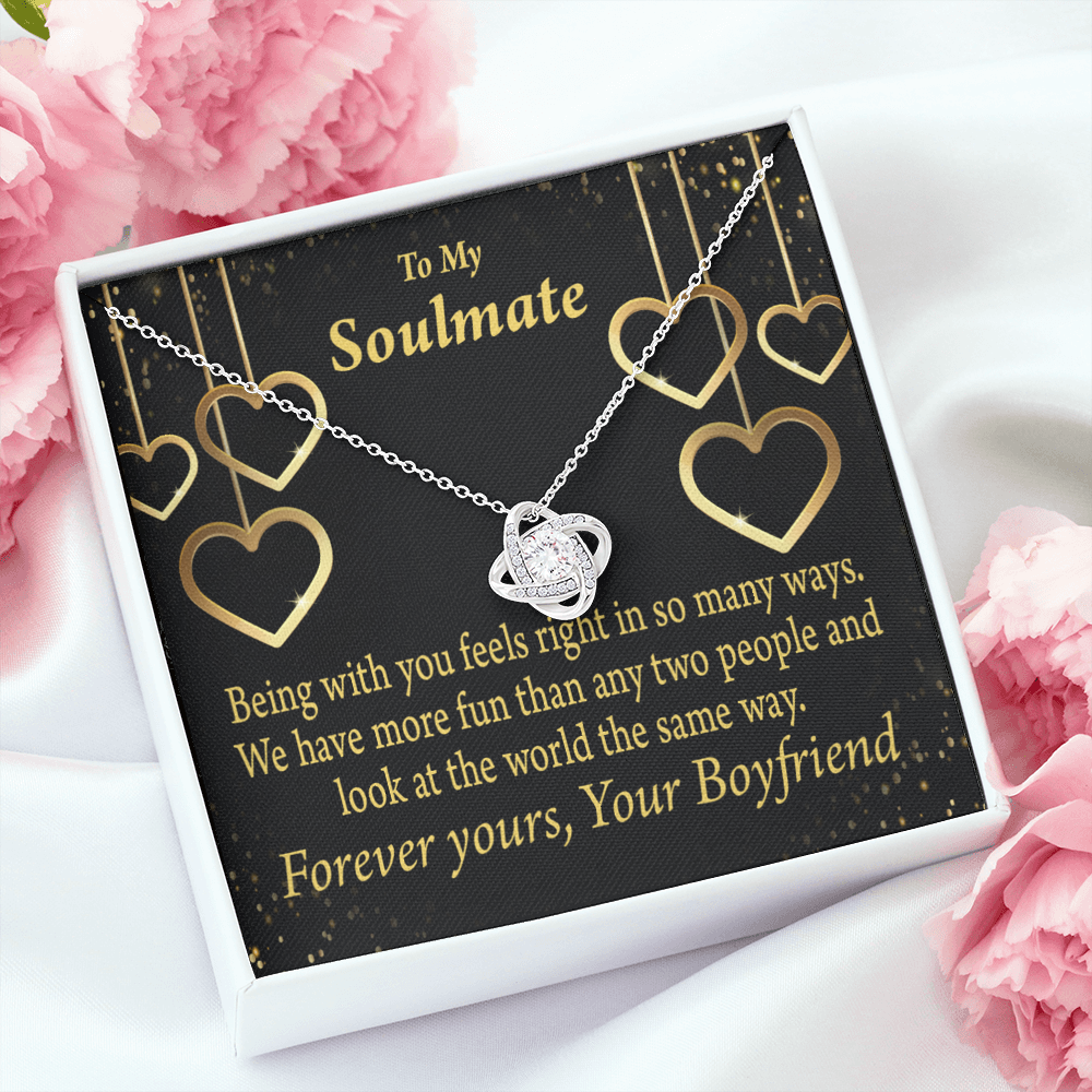 To My Girlfriend More Fun With You Infinity Knot Necklace Message Card-Express Your Love Gifts