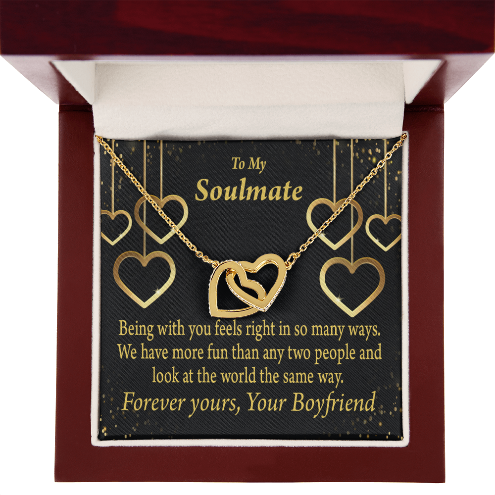 To My Girlfriend More Fun With You Inseparable Necklace-Express Your Love Gifts