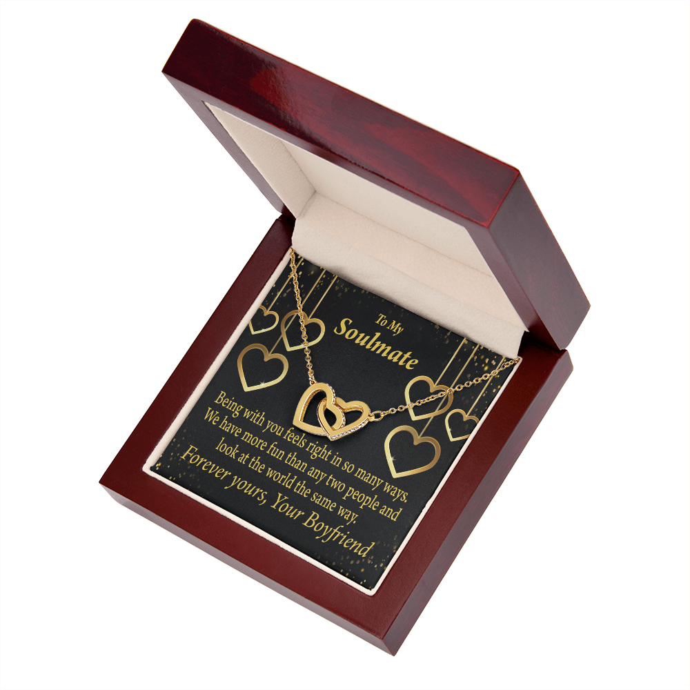 To My Girlfriend More Fun With You Inseparable Necklace-Express Your Love Gifts