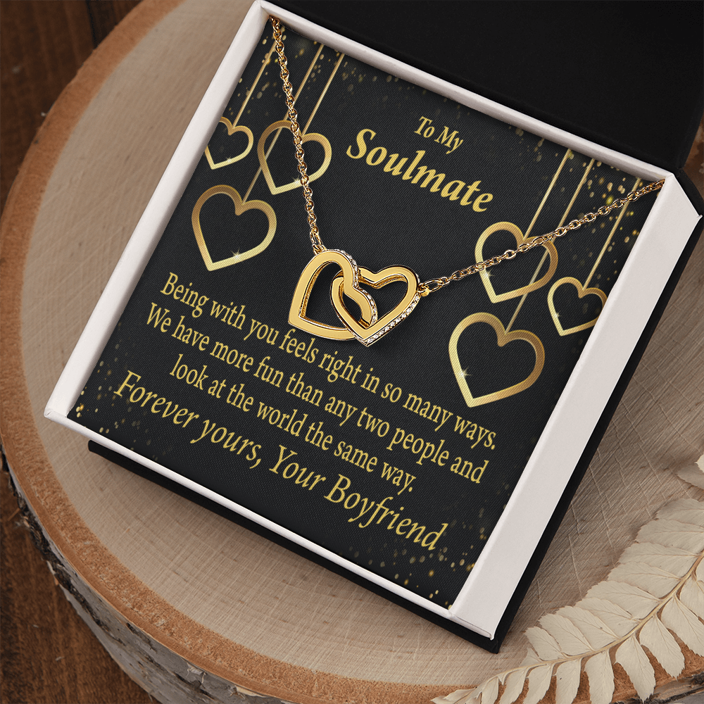 To My Girlfriend More Fun With You Inseparable Necklace-Express Your Love Gifts
