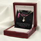 To My Girlfriend Most Beautiful Angel Alluring Ribbon Necklace Message Card-Express Your Love Gifts