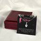 To My Girlfriend Most Beautiful Angel Alluring Ribbon Necklace Message Card-Express Your Love Gifts