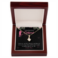To My Girlfriend Most Beautiful Angel Alluring Ribbon Necklace Message Card-Express Your Love Gifts