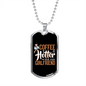 To My Girlfriend My Coffee Is Hotter Than Your Girlfriend Necklace Stainless Steel or 18k Gold Dog Tag 24" Chain-Express Your Love Gifts