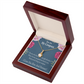 To My Girlfriend My Compass Alluring Ribbon Necklace Message Card-Express Your Love Gifts