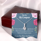 To My Girlfriend My Compass Alluring Ribbon Necklace Message Card-Express Your Love Gifts