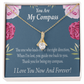 To My Girlfriend My Compass Alluring Ribbon Necklace Message Card-Express Your Love Gifts
