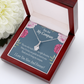 To My Girlfriend My Compass Alluring Ribbon Necklace Message Card-Express Your Love Gifts