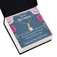 To My Girlfriend My Compass Alluring Ribbon Necklace Message Card-Express Your Love Gifts