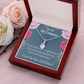 To My Girlfriend My Compass Alluring Ribbon Necklace Message Card-Express Your Love Gifts